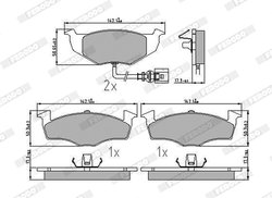 SET PLACUTE FRANA FERODO FDB1634 - Compatibil cu SKODA, VW