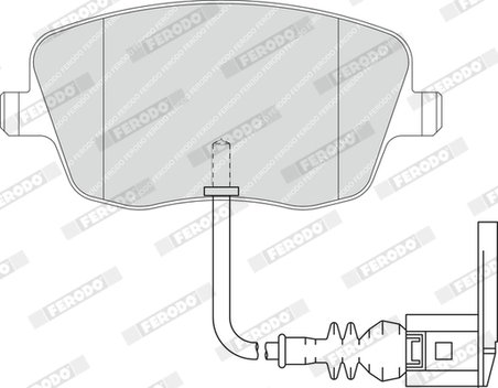SET PLACUTE FRANA FERODO FDB1662 - Compatibil cu SEAT, SKODA, VW