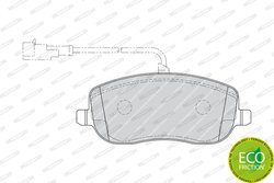 SET PLACUTE FRANA FERODO FDB1787 - Compatibil cu FIAT, PEUGEOT