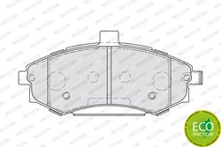SET PLACUTE FRANA FERODO FDB1840 - Compatibil cu HYUNDAI, KIA