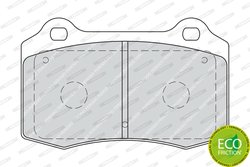 SET PLACUTE FRANA FERODO FDB1957 - Compatibil cu CITROEN, DS, FORD, PEUGEOT, SEAT