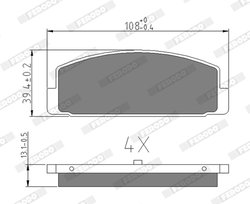 Set placute frana Ferodo FDB372