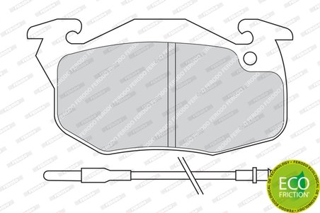SET PLACUTE FRANA FERODO FDB393 - Compatibil cu CITROEN, DALLAS, PEUGEOT, RENAULT, TALBOT