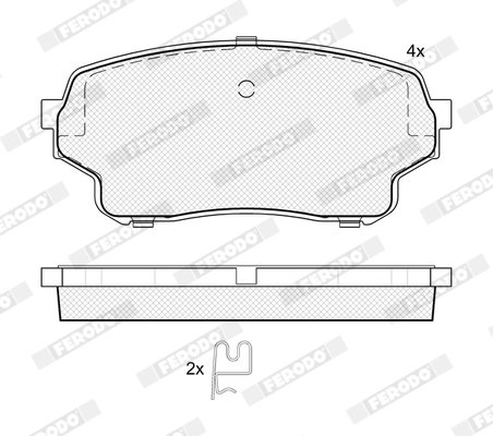 Set placute frana Ferodo FDB4077