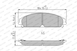 Set placute frana Ferodo FDB4078