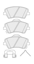 SET PLACUTE FRANA FERODO FDB5205 - Compatibil cu HYUNDAI, KIA