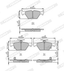 SET PLACUTE FRANA FERODO FDB5244 - Compatibil cu SUBARU