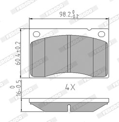 Set placute frana Ferodo FDB813