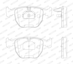 SET PLACUTE FRANA FERODO FDB997 - Compatibil cu ALPINA, BMW