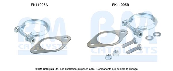 SET MONTAJ, FILTRU FUNINGINE/PARTICULE BM CATALYSTS FK11005 - Compatibil cu FORD, MAZDA, VOLVO