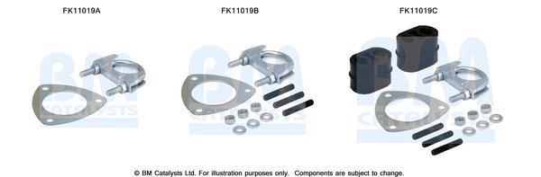 SET MONTAJ, FILTRU FUNINGINE/PARTICULE BM CATALYSTS FK11019 - Compatibil cu OPEL, VAUXHALL