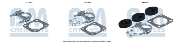 SET MONTAJ, FILTRU FUNINGINE/PARTICULE BM CATALYSTS FK11045 - Compatibil cu FORD