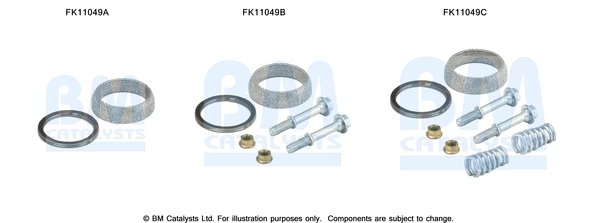 SET MONTAJ, FILTRU FUNINGINE/PARTICULE BM CATALYSTS FK11049 - Compatibil cu SUZUKI