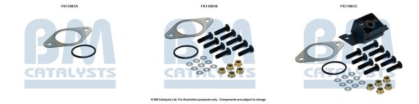 SET MONTAJ, FILTRU FUNINGINE/PARTICULE BM CATALYSTS FK11061 - Compatibil cu NISSAN, RENAULT