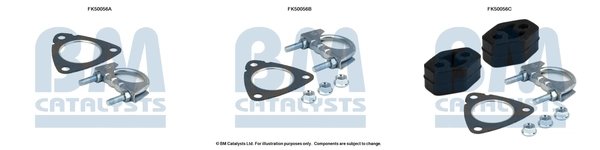 SET MONTARE TOBA ESAPAMENT BM CATALYSTS FK50056 - Compatibil cu SEAT, SKODA, VW