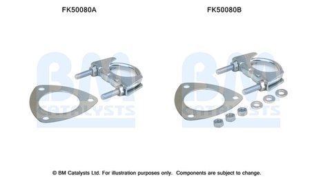 Set montare toba esapament BM Catalysts FK50080