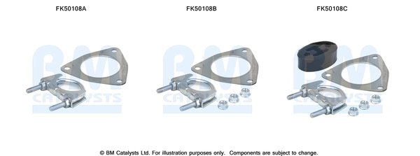 Set montare toba esapament BM Catalysts FK50108