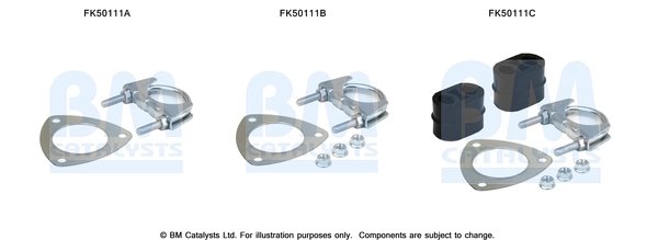 Set montare toba esapament BM Catalysts FK50111