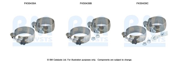 Set montare toba esapament BM Catalysts FK50439