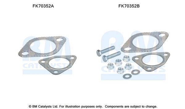 Set montare toba esapament BM Catalysts FK70352
