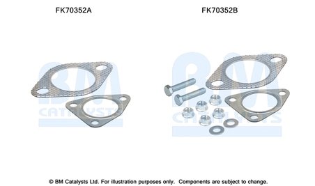 Set montare toba esapament BM Catalysts FK70352