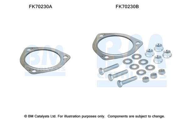 SET MONTARE TOBA ESAPAMENT BM CATALYSTS FK70230 - Compatibil cu SEAT, VW
