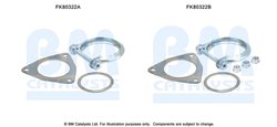 SET MONTAJ CATALIZATOR BM CATALYSTS FK80322 - Compatibil cu ALFA ROMEO, FIAT, OPEL, SAAB, VAUXHALL