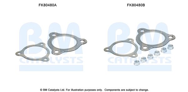 SET MONTAJ CATALIZATOR BM CATALYSTS FK80480 - Compatibil cu AUDI