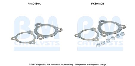 SET MONTAJ CATALIZATOR BM CATALYSTS FK80480 - Compatibil cu AUDI