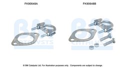 SET MONTAJ CATALIZATOR BM CATALYSTS FK90648 - Compatibil cu VOLVO