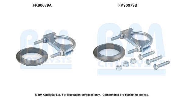 SET MONTAJ CATALIZATOR BM CATALYSTS FK90679 - Compatibil cu AUDI