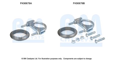SET MONTAJ CATALIZATOR BM CATALYSTS FK90679 - Compatibil cu AUDI