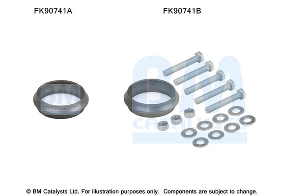 SET MONTAJ CATALIZATOR BM CATALYSTS FK90741 - Compatibil cu MERCEDES-BENZ