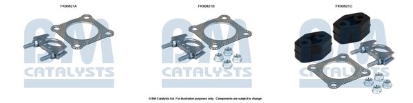 SET MONTAJ CATALIZATOR BM CATALYSTS FK90821 - Compatibil cu SEAT, VW