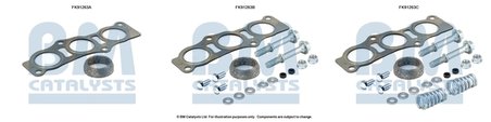 SET MONTAJ CATALIZATOR BM CATALYSTS FK91263 - Compatibil cu CITROEN, PEUGEOT, TOYOTA