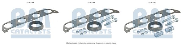 SET MONTAJ CATALIZATOR BM CATALYSTS FK91339 - Compatibil cu TOYOTA