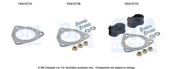 SET MONTAJ CATALIZATOR BM CATALYSTS FK91377 - Compatibil cu ALFA ROMEO