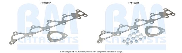SET MONTAJ CATALIZATOR BM CATALYSTS FK91500 - Compatibil cu OPEL, VAUXHALL