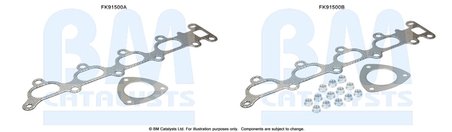 SET MONTAJ CATALIZATOR BM CATALYSTS FK91500 - Compatibil cu OPEL, VAUXHALL