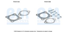 SET MONTAJ CATALIZATOR BM CATALYSTS FK91519 - Compatibil cu AUDI, VW
