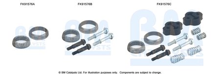 SET MONTAJ CATALIZATOR BM CATALYSTS FK91576 - Compatibil cu TOYOTA