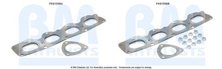 SET MONTAJ CATALIZATOR BM CATALYSTS FK91598 - Compatibil cu ALFA ROMEO, FIAT, OPEL, VAUXHALL