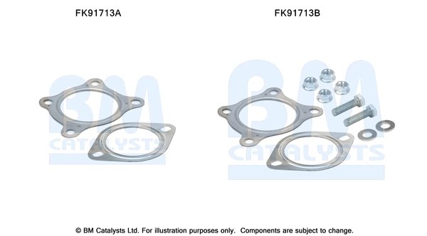 SET MONTAJ CATALIZATOR BM CATALYSTS FK91713 - Compatibil cu AUDI, SEAT, SKODA, VW