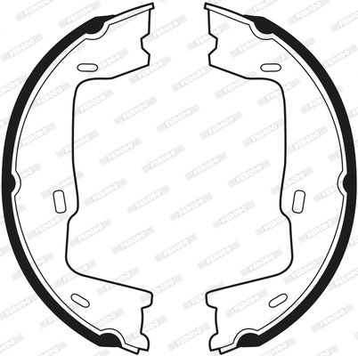 SET SABOTI FRANA FERODO FSB227 - Compatibil cu ALFA ROMEO, CHEVROLET, OPEL, SAAB, VAUXHALL