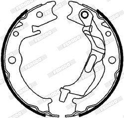 SET SABOTI FRANA FERODO FSB4017 - Compatibil cu CHEVROLET, DAEWOO