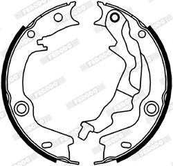 SET SABOTI FRANA FERODO FSB4046 - Compatibil cu HYUNDAI, KIA