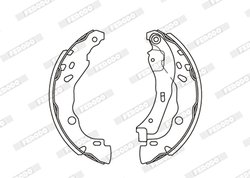 SET SABOTI FRANA FERODO FSB642 - Compatibil cu CITROEN, DACIA, NISSAN, PEUGEOT, RENAULT