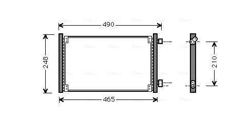 RADIATOR CLIMATIZARE AVA QUALITY COOLING FT5223 - Compatibil cu FIAT
