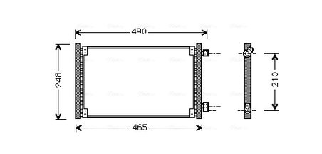 RADIATOR CLIMATIZARE AVA QUALITY COOLING FT5223 - Compatibil cu FIAT