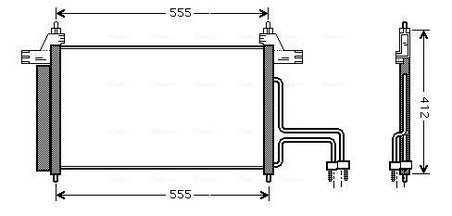 RADIATOR CLIMATIZARE AVA QUALITY COOLING FT5253D - Compatibil cu FIAT